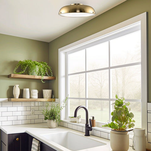 Alston 14" 3-Light Modern Semi Flush Mount Close to Ceiling Light