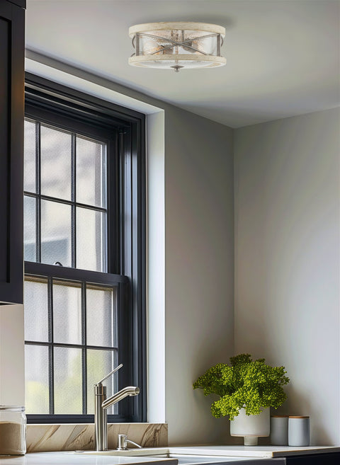Blaylock 13" 2-Light Modern Farmhouse Flush Mount Ceiling Light