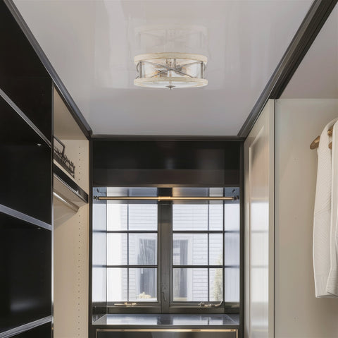 Blaylock 13" 2-Light Modern Farmhouse Flush Mount Ceiling Light