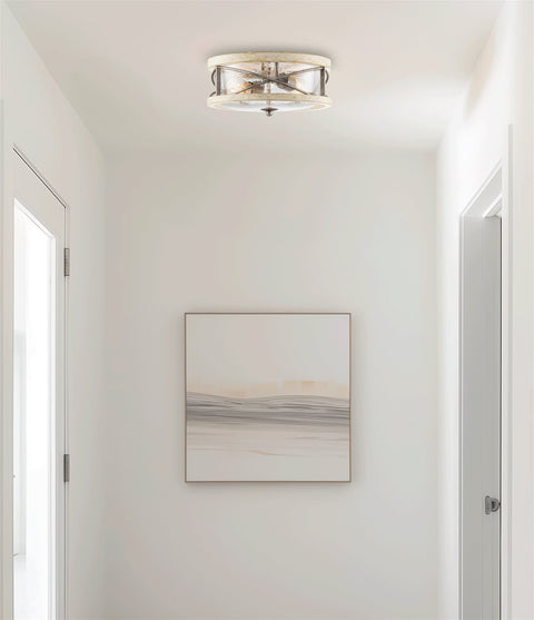 Blaylock 13" 2-Light Modern Farmhouse Flush Mount Ceiling Light
