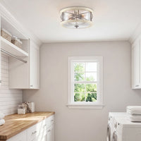 Blaylock 13" 2-Light Modern Farmhouse Flush Mount Ceiling Light