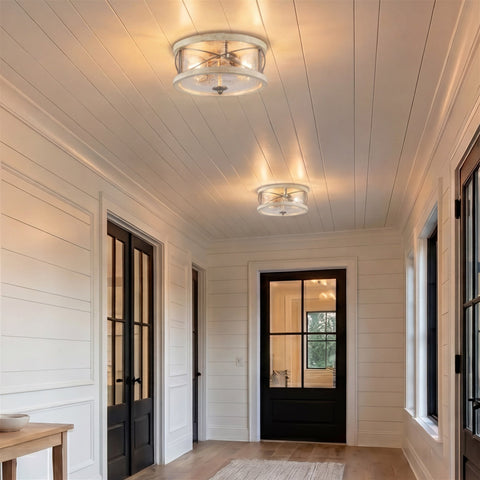 Blaylock 13" 2-Light Modern Farmhouse Flush Mount Ceiling Light