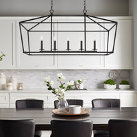 Burke 40" 5-Light Large Modern Lantern Island Light