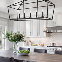 Burke 40" 5-Light Large Modern Lantern Island Light