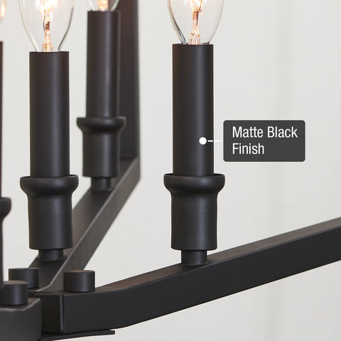 Brantley 37" 8-Light Large Industrial Lantern Kitchen Island Light