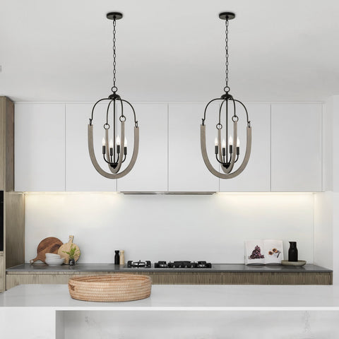 Daphne 28" 4-Light Farmhouse Pendant Light
