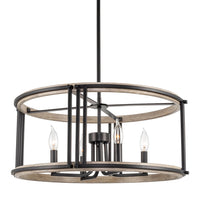 Vista 23" 4-Light Modern Farmhouse Drum Pendant Light
