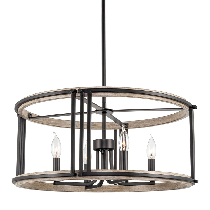 Vista 23" 4-Light Modern Farmhouse Drum Pendant Light