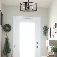 Vista 23" 4-Light Modern Farmhouse Drum Pendant Light