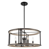 Vista 23" 4-Light Modern Farmhouse Drum Pendant Light