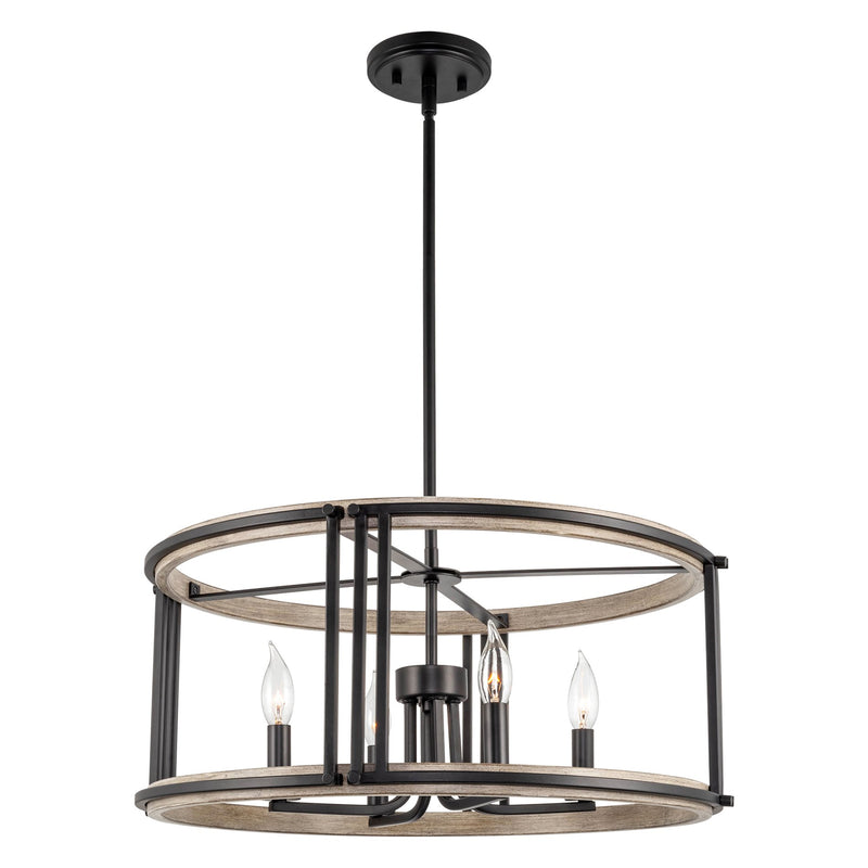 Vista 23" 4-Light Modern Farmhouse Drum Pendant Light