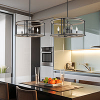 Vista 23" 4-Light Modern Farmhouse Drum Pendant Light