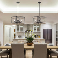 Vista 23" 4-Light Modern Farmhouse Drum Pendant Light