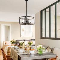 Vista 23" 4-Light Modern Farmhouse Drum Pendant Light