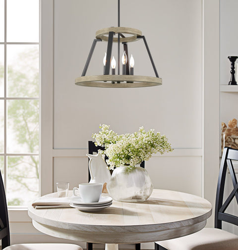 Ludlow 21" 4-Light Modern Farmhouse Pendant Light