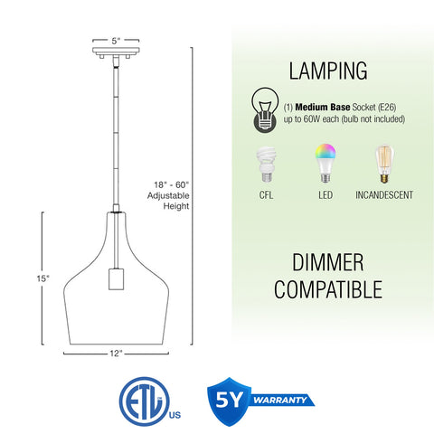 Lucy 16" Modern Pendant Light