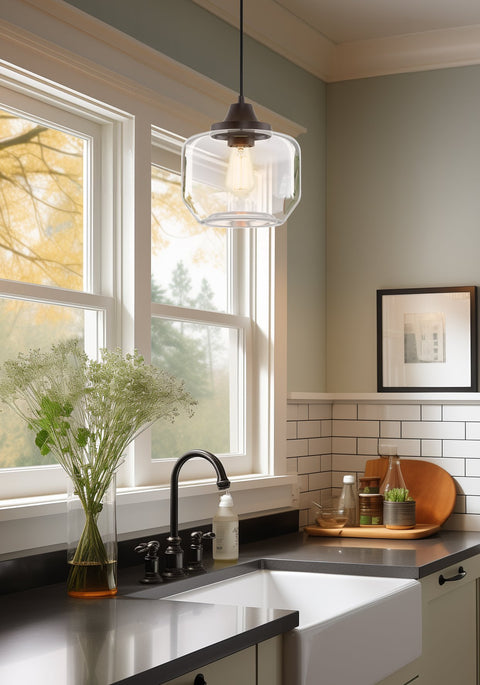 Maia 10" Modern Farmhouse Pendant Light