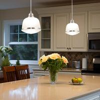 Alina 12" White Pendant Light