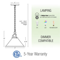 Romine 12" Modern Pendant Light