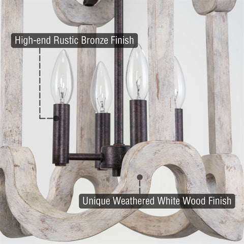 Vesta 22" 4-Light Farmhouse Pendant Light