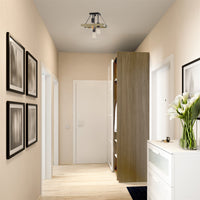 Powell 12" 3-Light Rustic Farmhouse Flush Mount Ceiling Light