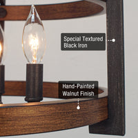 Woodrow 15" 3-Light Industrial Farmhouse Semi Flush Convertible Pendant Light