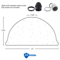 Granville 10" Seeded Glass Shade / Replacement Glass