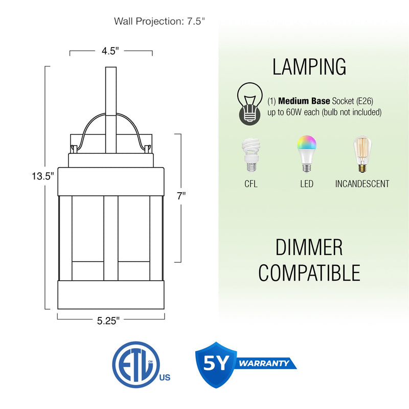 Rochester 14" Modern Outdoor Wall Sconce