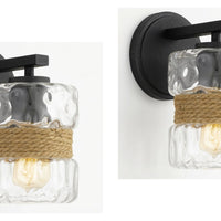 Kira Home Sage 10" Farmhouse Industrial Wall Sconce for Bathroom Vanity, Pack of 2