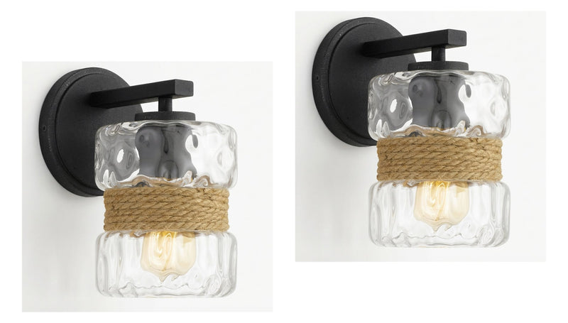 Kira Home Sage 10" Farmhouse Industrial Wall Sconce for Bathroom Vanity, Pack of 2