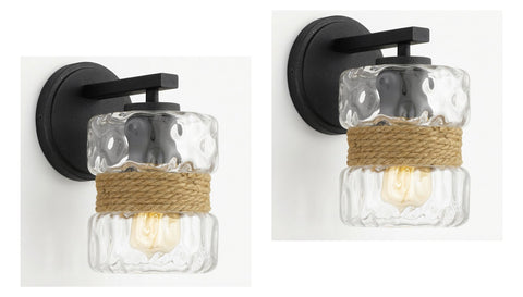Kira Home Sage 10" Farmhouse Industrial Wall Sconce for Bathroom Vanity, Pack of 2