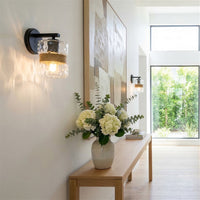 Kira Home Sage 10" Farmhouse Industrial Wall Sconce for Bathroom Vanity, Pack of 2