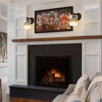 Kira Home Sage 9.5" Modern Wall Sconce + Hammered Glass Shade, Textured Black Finish