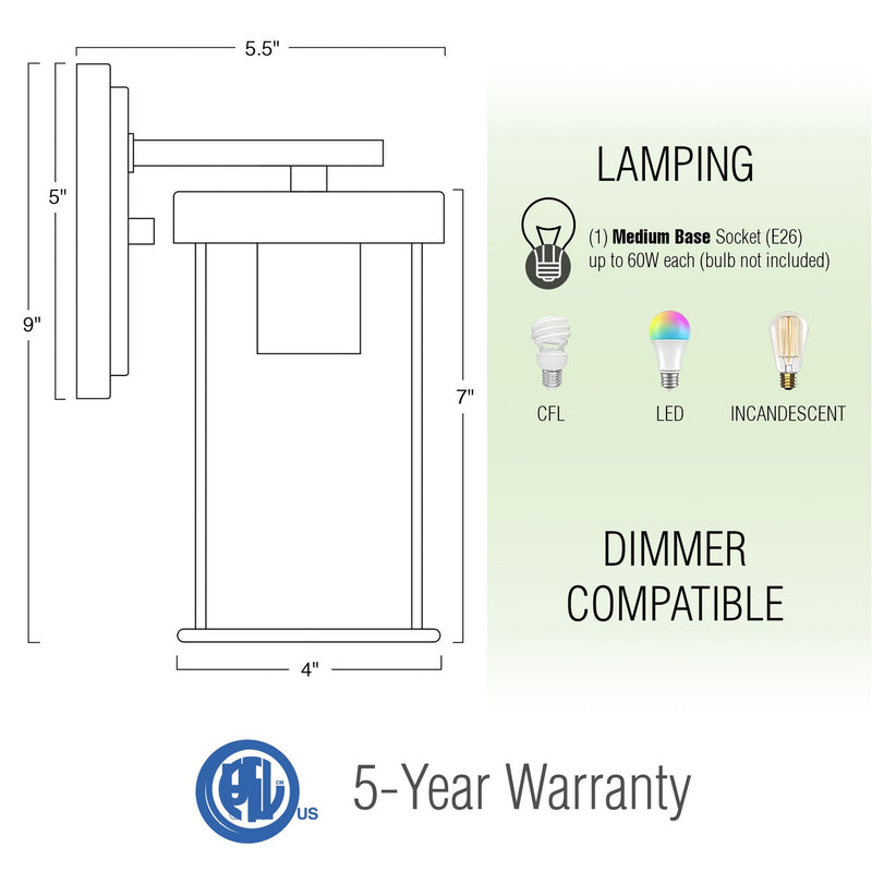 Dayton 9" Farmhouse Wall Sconce