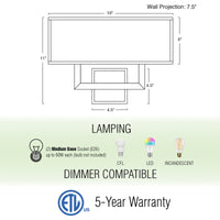 Haven 16" 2-Light Modern Wall Sconce