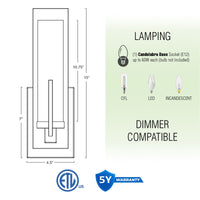 Kira Home Faro 15" Modern Wall Sconce Light for Bathroom Vanity