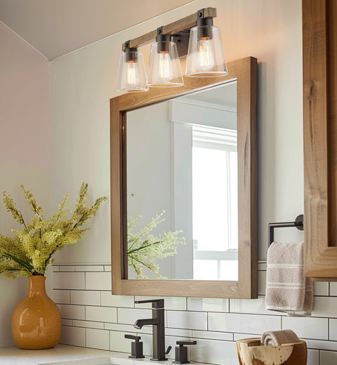 Asher 23" 3-Light Farmhouse Vanity / Bathroom Light