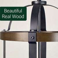 Osprey 23" 4-Light Rustic Farmhouse Lantern Chandelier