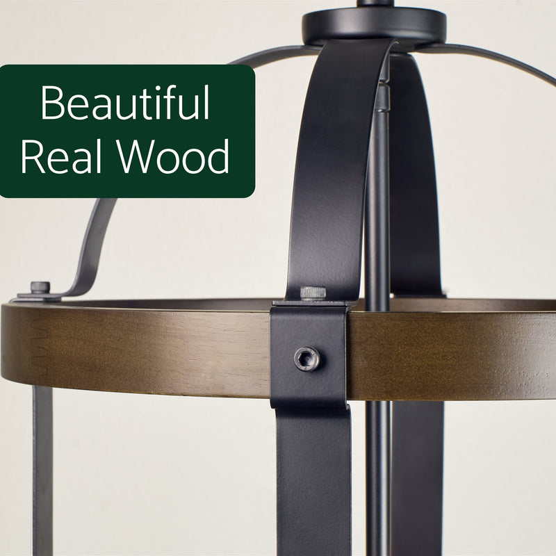 Osprey 23" 4-Light Rustic Farmhouse Lantern Chandelier