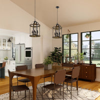 Osprey 23" 4-Light Rustic Farmhouse Lantern Chandelier