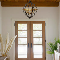Capistrano 28" 6-Light Rustic Farmhouse Chandelier