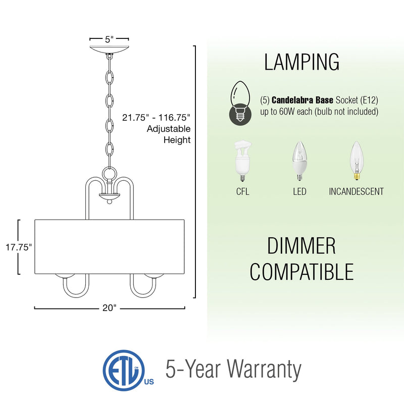 Capistrano 28" 6-Light Rustic Farmhouse Chandelier
