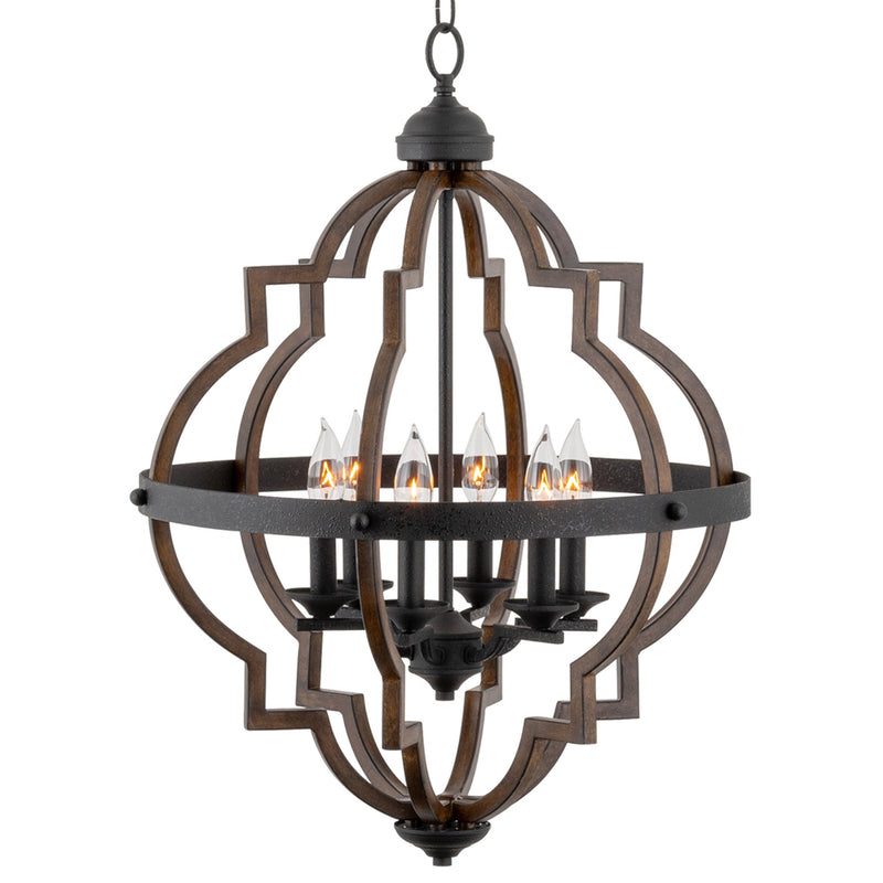 Capistrano 28" 6-Light Rustic Farmhouse Chandelier