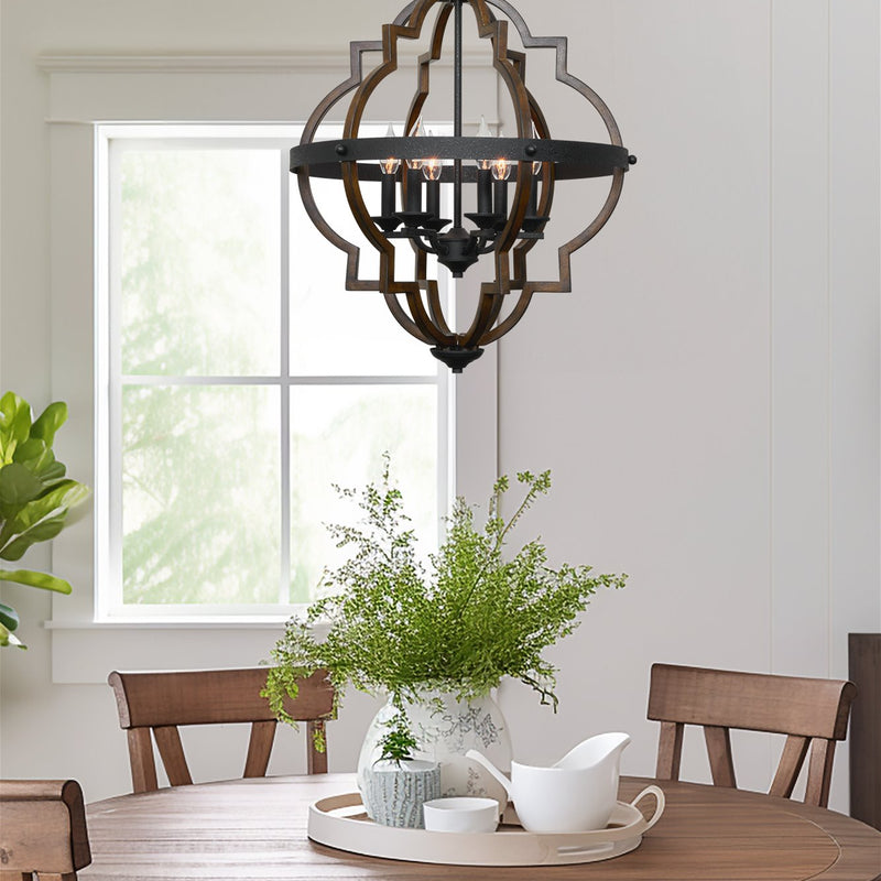 Capistrano 28" 6-Light Rustic Farmhouse Chandelier