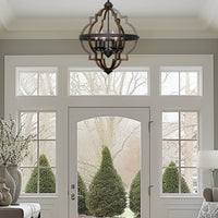 Capistrano 28" 6-Light Rustic Farmhouse Chandelier