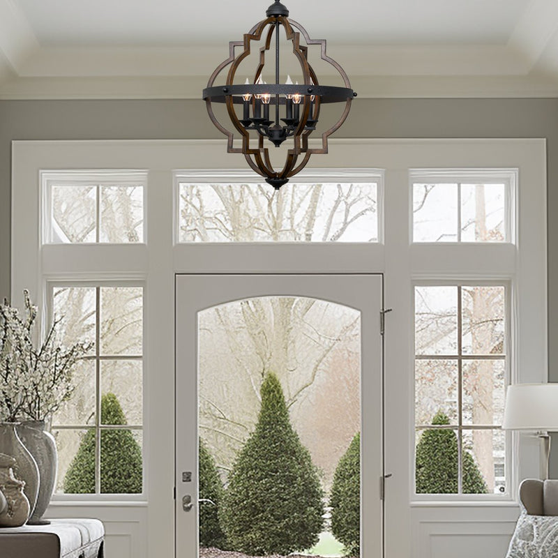 Capistrano 28" 6-Light Rustic Farmhouse Chandelier