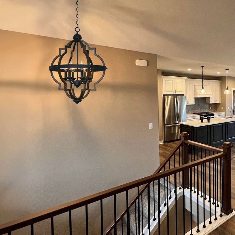 Capistrano 28" 6-Light Rustic Farmhouse Chandelier