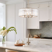 Delilah 16" Modern 4-Light Crystal Drum Chandelier