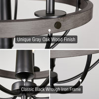 Madison 27" 5-Light Modern French Country Farmhouse Chandelier