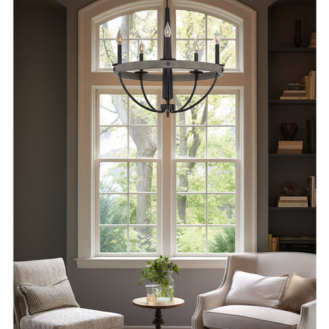 Madison 27" 5-Light Modern French Country Farmhouse Chandelier